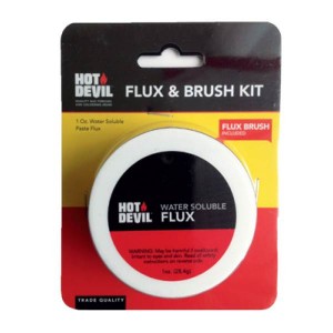 HOT DEVIL WATER SOLUBLE FLUX WITH BRUSH