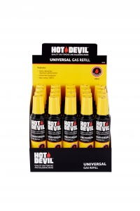 HOT DEVIL Universal Gas Refill 18ml (Counter Display of 20)
