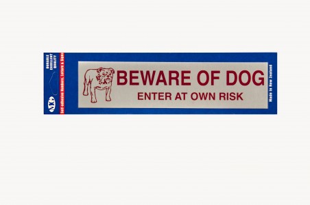 SSS#10 BEWARE OF DOG (Red)