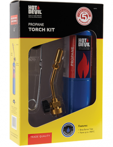 HOT DEVIL PROPANE TORCH KIT w/ Hand Sparker Bonus Cylinder